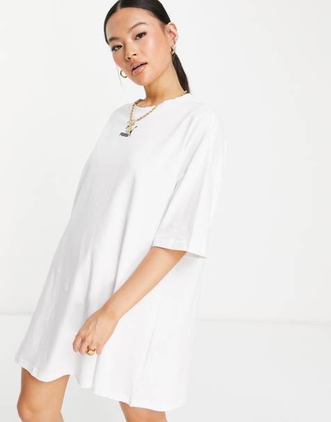 tshirt dress white