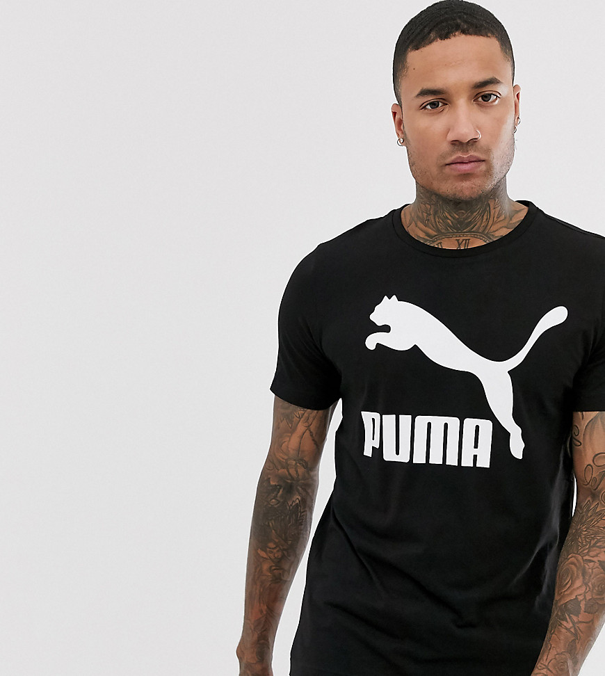 Puma Classics - T-shirt nera con logo-Nero