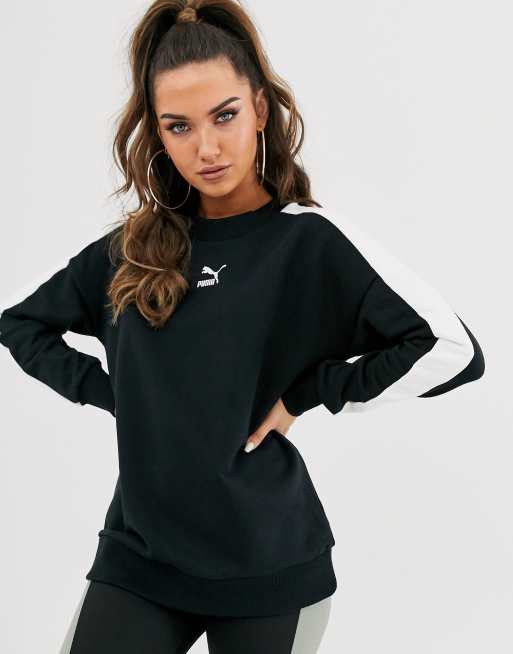 Puma Classics T7 black sweatshirt ASOS