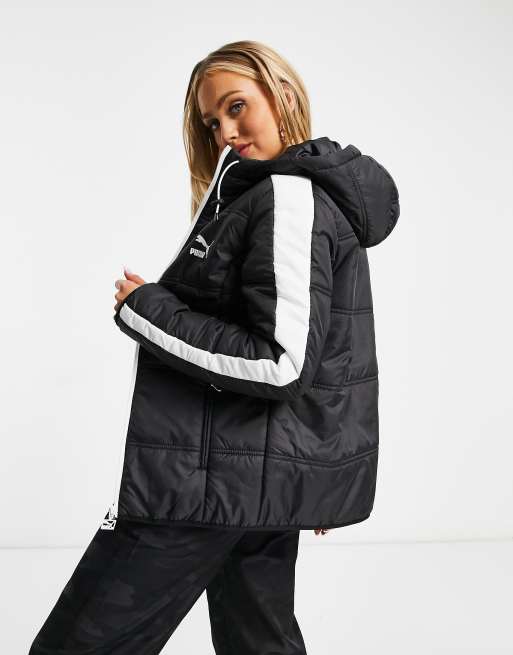 Puma Classics T7 padded jacket in puma black, ASOS