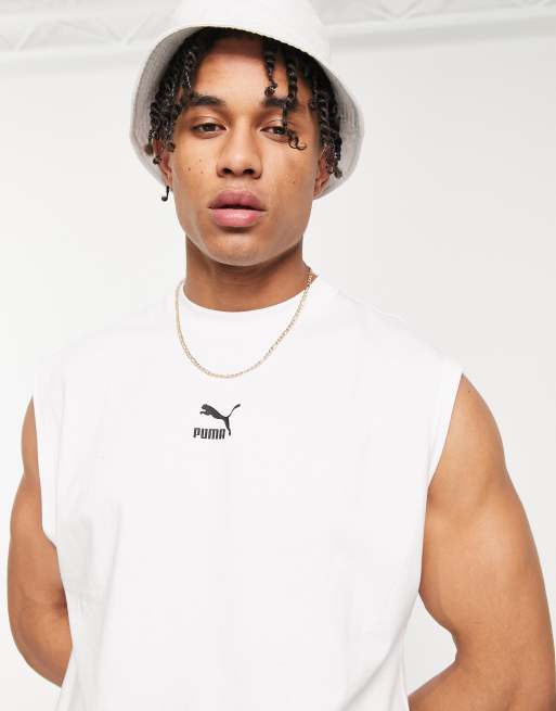 Puma Classics tank top in white | ASOS