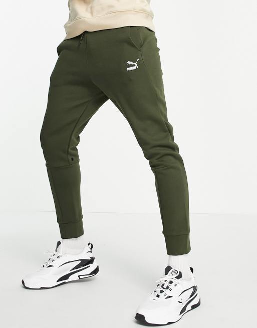 PUMA Classics Tech sweatpants in dark khaki