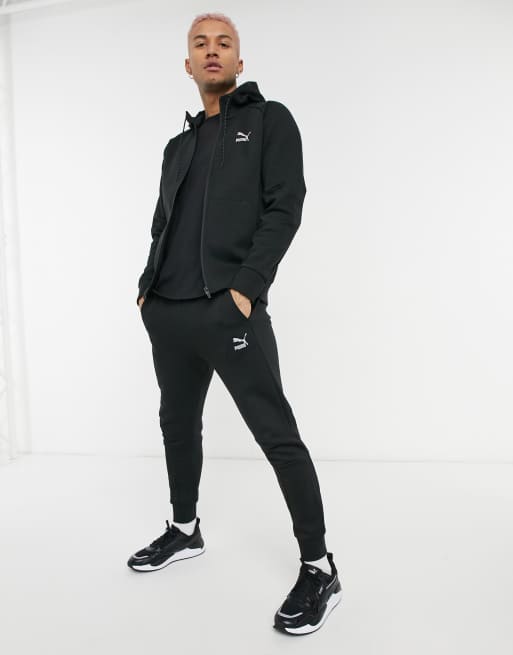 Puma Classics Tech zip hoodie in black