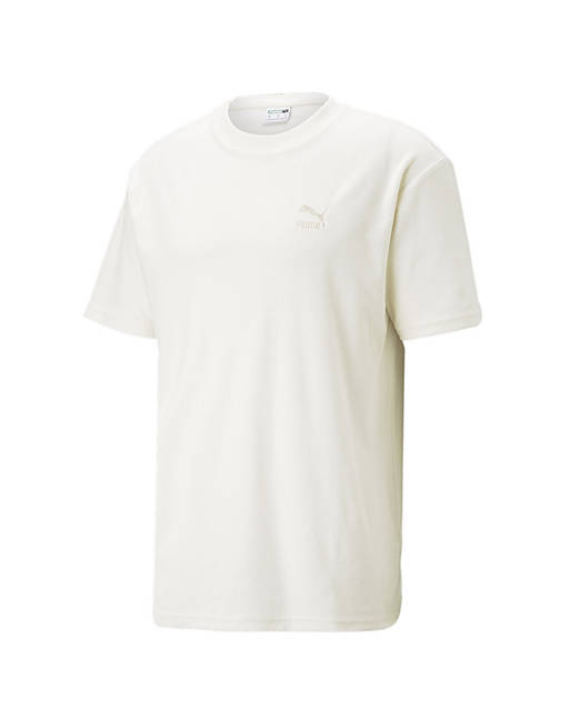 PUMA Classics toweling t-shirt in beige | ASOS