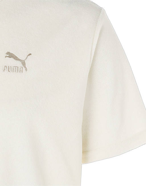 PUMA Classics toweling t-shirt in beige | ASOS