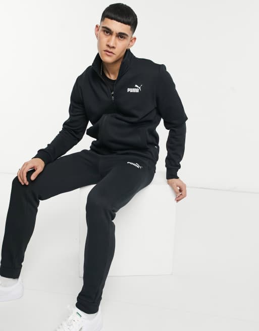 Puma clean sweat suit in black