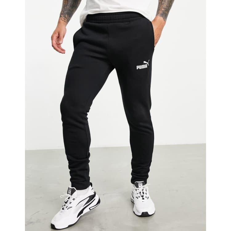 Black puma sales jogging bottoms