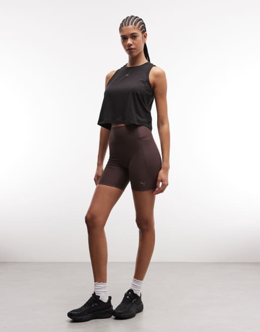 Puma Cloudspun 6" short tights women in brown, 4 of 5