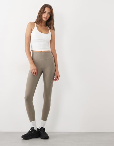 Puma Cloudspun high-waist tights in beige - view 1