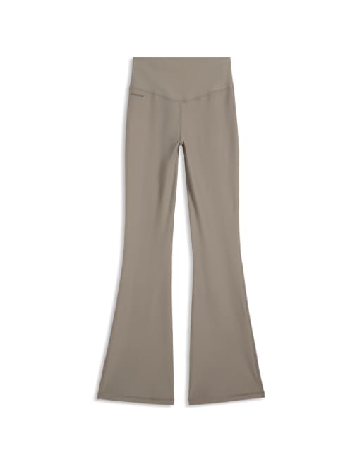 Puma Cloudspun high waisted flared tights in beige, 2 of 2