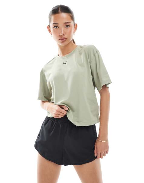 PUMA – Cloudspun – Kakigrön, avslappnad t-shirt - view 1