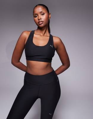 Puma Cloudspun sports bra in black