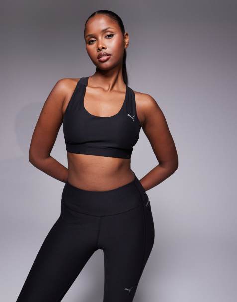 Puma Cloudspun sports bra in black