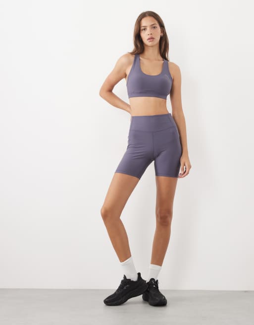 Puma Cloudspun training bra in dark lavender , 3 of 4