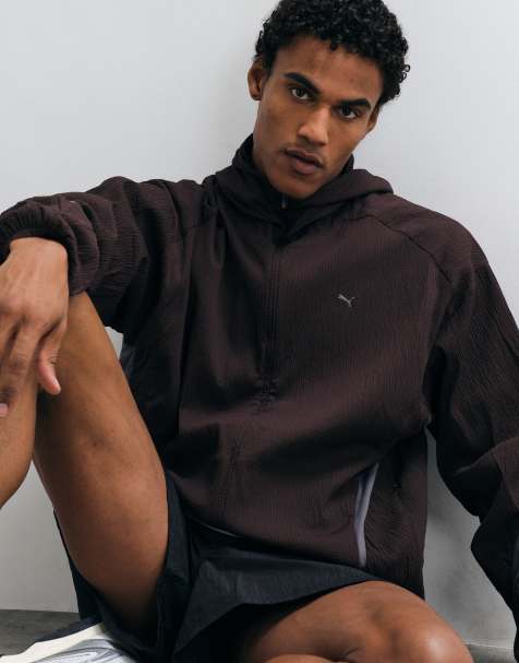 Puma Clrt track jacket in brown - view 1