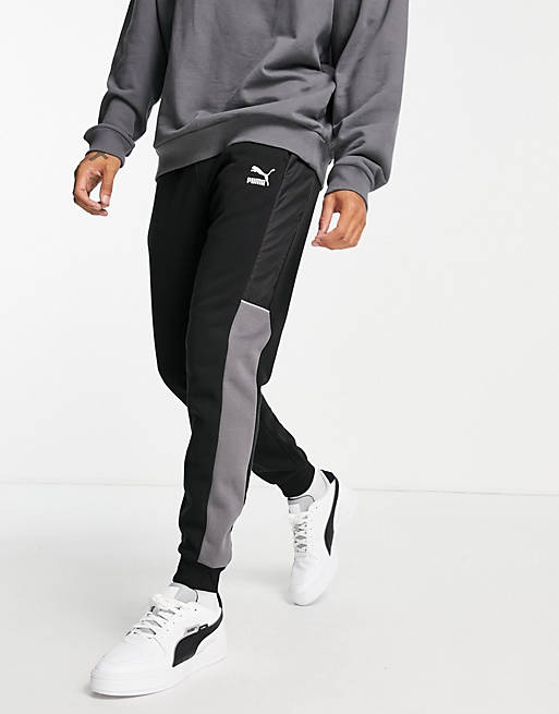 Puma CLSX joggers in black and grey