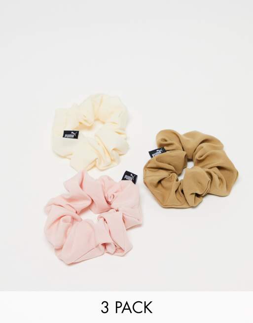 Puma - Confezione da 3 elastici per capelli multicolore in tonalità neutre