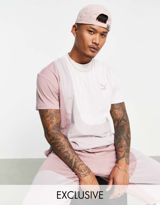 PUMA – Convey – Brungrå flerfärgad t-shirt med logga, endast hos ASOS
