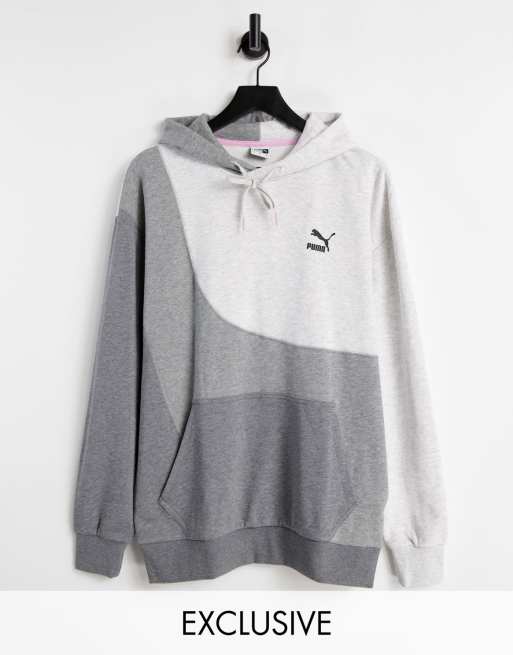 PUMA - Convey - Felpa con cappuccio grigia colorblock - In esclusiva per ASOS