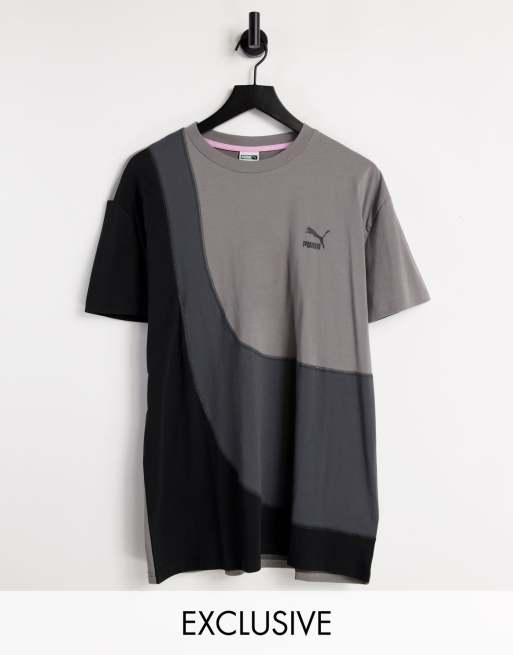 PUMA – Convey – Grå, flerfärgad t-shirt med logga, endast hos ASOS