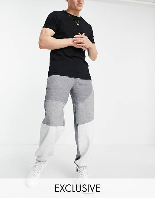 Puma convey joggers in grey colorblock exclusive to asos 