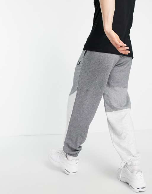 Puma convey joggers in grey colorblock exclusive to asos