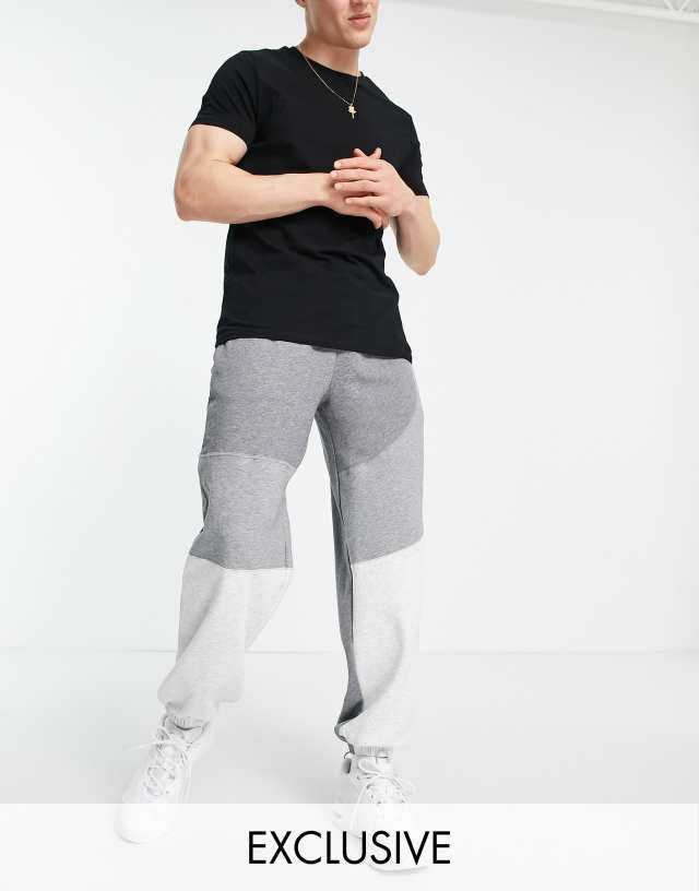 Puma Convey logo sweatpants in multi gray exclusive to ASOS