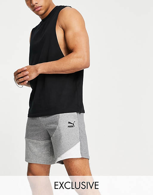 Puma convey shorts in grey colorblock exclusive to ASOS