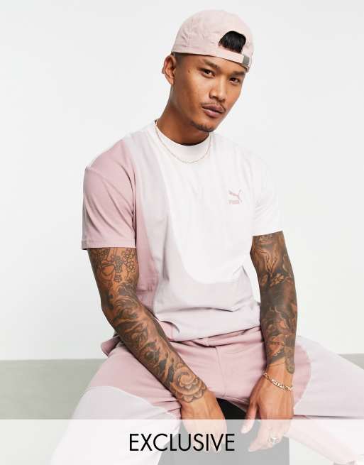 PUMA Convey T Shirt in Bunt Taupe mit Logo exklusiv bei ASOS ASOS