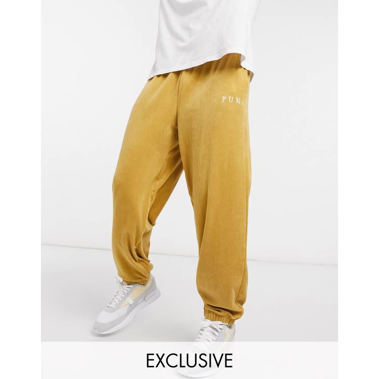 Puma Cord joggers in mustard exclusive to ASOS ASOS