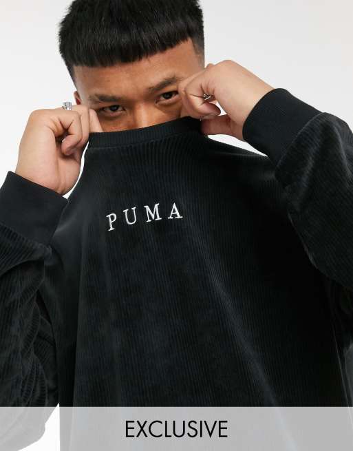 Puma velvet rib crew sweatshirt sale