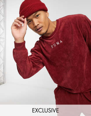 burgundy puma tracksuit