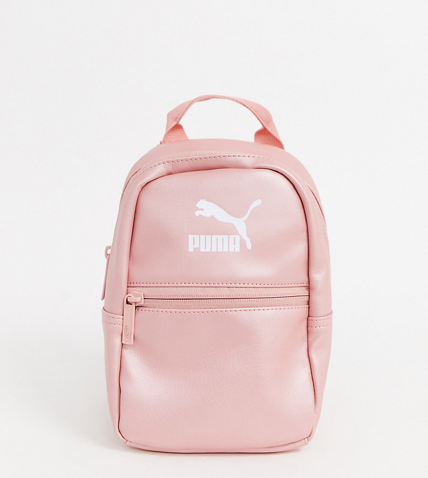 Puma Core Minime backpack in metallic pink