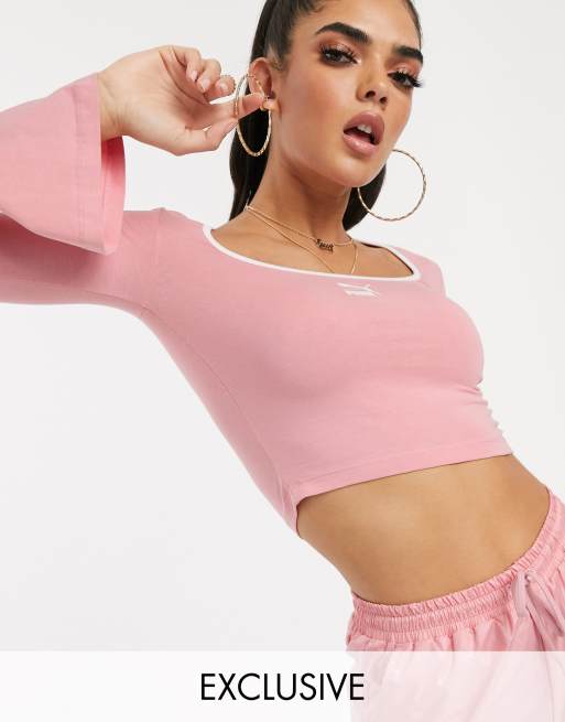 Pink puma sales crop top