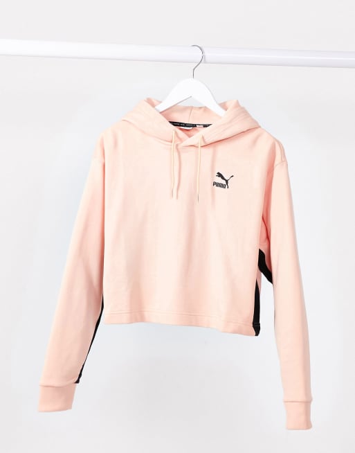 Peach puma hoodie new arrivals