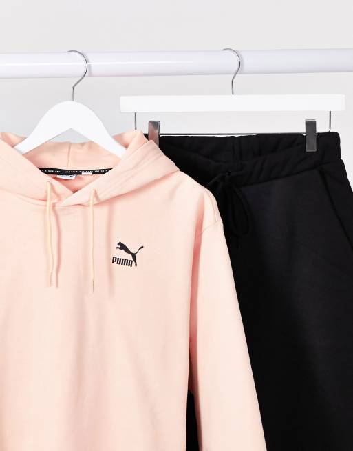 Anciano Sostener Tratamiento Preferencial Puma cropped hoodie in peach parfait | ASOS