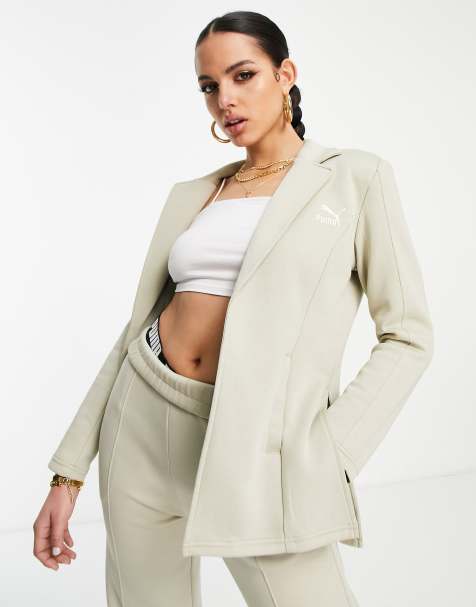 PUMA - Cropped, løstsiddende blazer i sart grøn - Kun hos ASOS - view 1