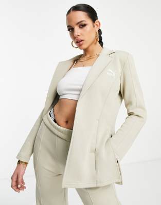 Puma cropped slouchy blazer in spray green