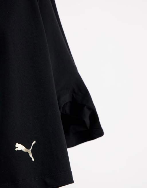 Puma - Cropped T-shirt met korte mouwen in zwart, 2 van 4