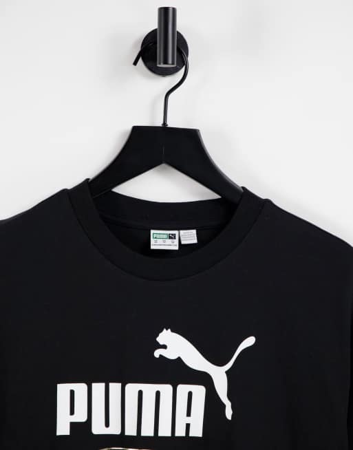 Puma - Cropped T-shirt met korte mouwen in zwart, 3 van 4