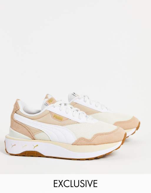 Puma - Cruise Rider - Baskets à logos panthère multiples - Grège - Exclusivité ASOS
