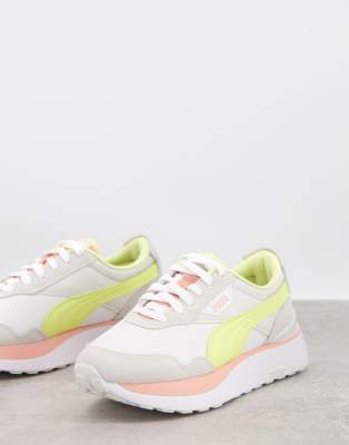 puma jaune et rose