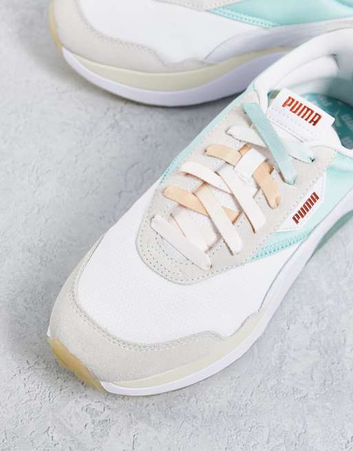 Puma Cruise Rider GL sneakers in white and blue, 2 of 4
