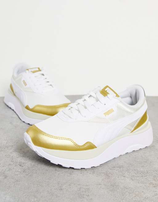 Puma - Cruise Rider - Metallic sneakers in grijs en goud