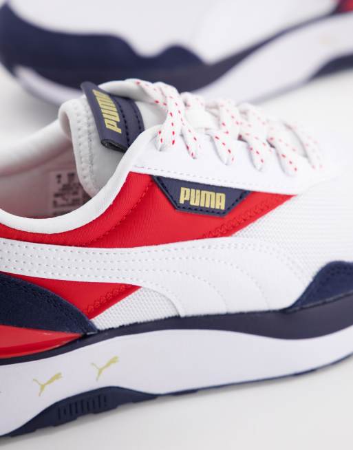 Puma rouge et bleu sale