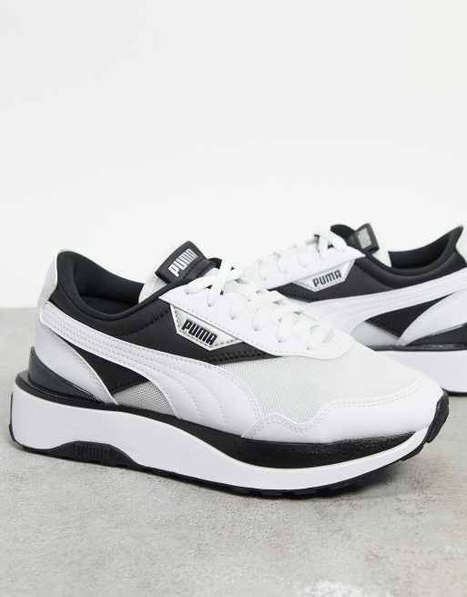 puma cruise rider black and white