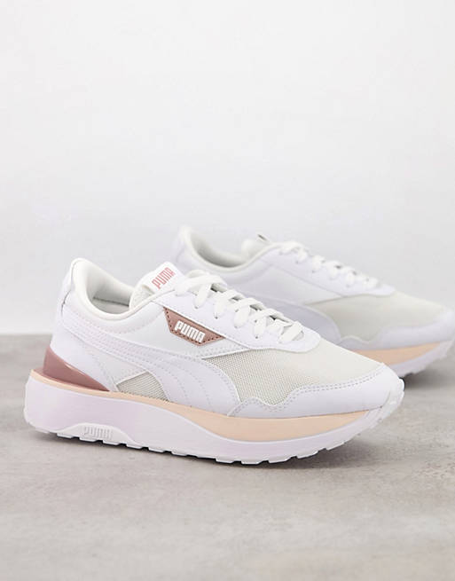 Puma Cruise Rider trainers in white and pink