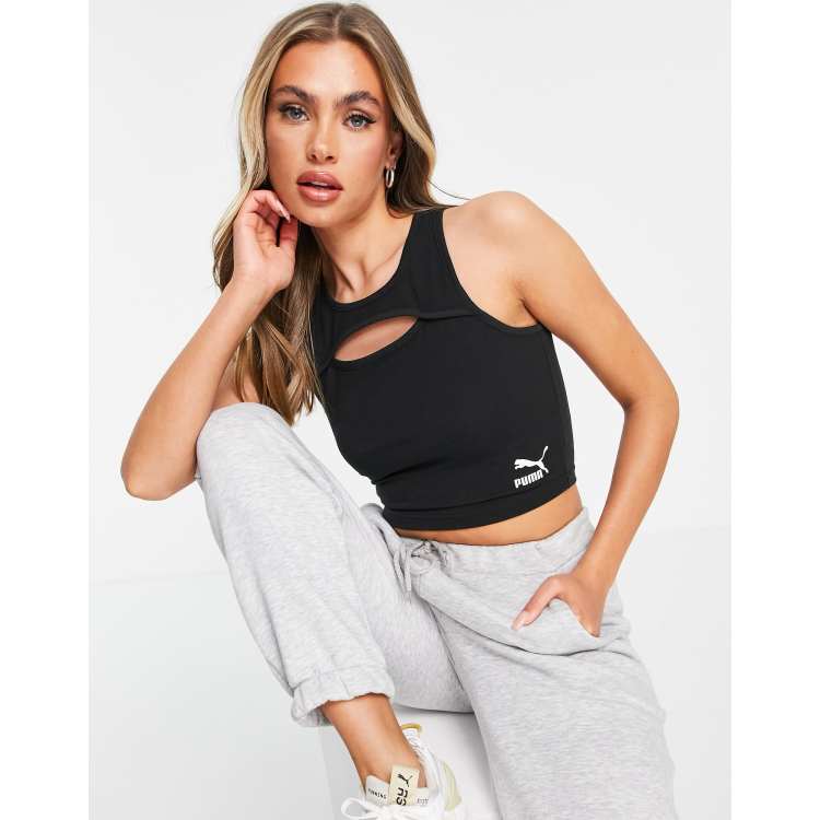 Black puma outlet crop top