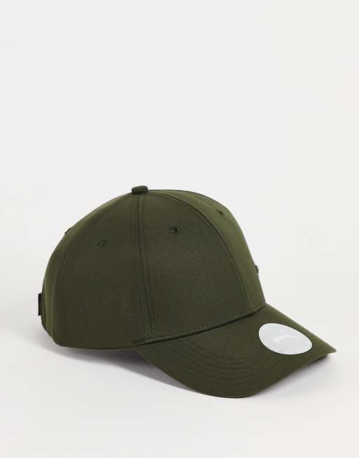 Puma – Czapka z daszkiem i metalowym logo kota w kolorze khaki