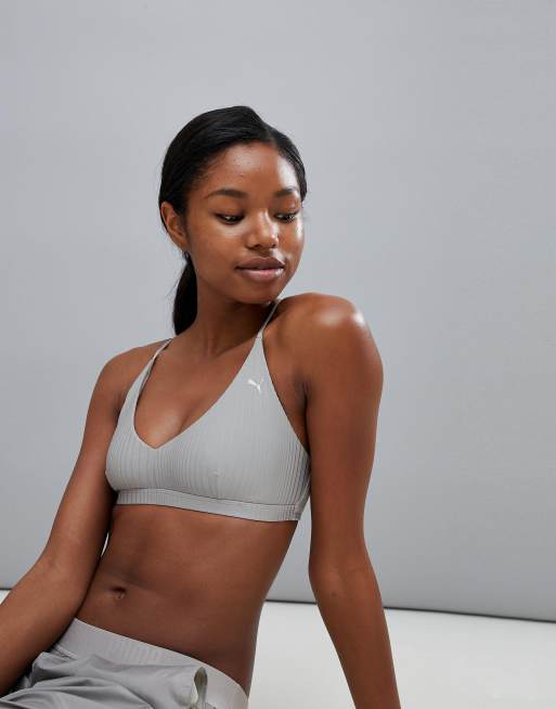 Puma Dance Jacquard Sports Bra sweatpants In Gray ASOS